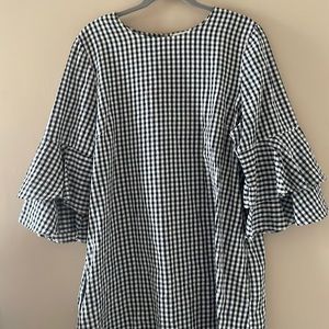 Gingham Spring dress.